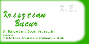 krisztian bucur business card